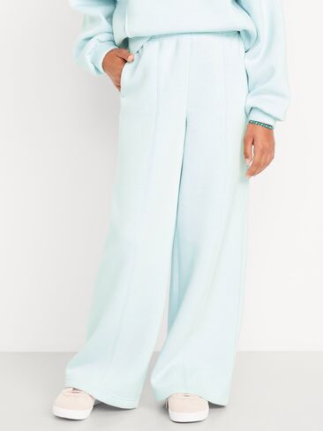Old Navy High-Waisted Bounce Fleece Wide-Leg Sweatpants for Girls - SEAFOAM in Saudi Arabia