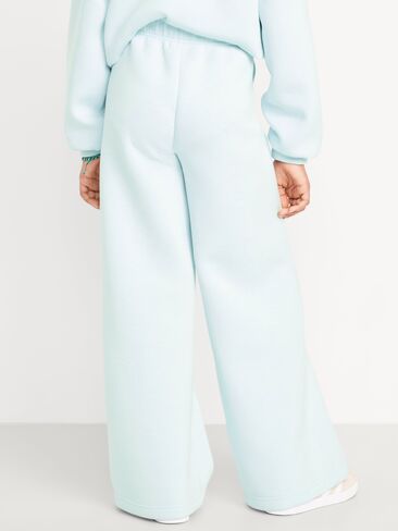 Old Navy High-Waisted Bounce Fleece Wide-Leg Sweatpants for Girls - SEAFOAM in Saudi Arabia