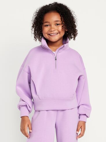 كنزة صوفية صوفية نصف سحاب من Old Navy للبنات - كلاري سيج in Kuwait