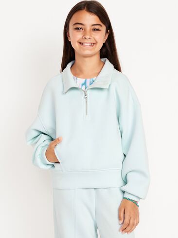 سترة صوفية صوفية نصف سحاب للفتيات من Old Navy - SEAFOAM in Kuwait