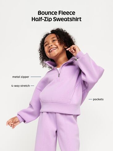 سترة صوفية صوفية نصف سحاب للفتيات من Old Navy - SEAFOAM in Kuwait