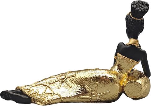 NUOYI PIEIN ديكور المنزل الأفريقي - الفن الأفريقي لديكور المنزل - تماثيل أفريقية لغرفة المعيشة - قطعة مركزية لطاولة القهوة - هدية للتدفئة بالمنزل الجديد، والزفاف in Kuwait