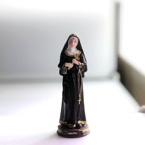 ValuueMax Saint Rita of Cascia Resin Statue - 8" Catholic Figurine | Estatua Santa Rita de Cascia, Figura Catolica - Resina in Saudi Arabia