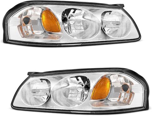 لعام 2006 2007 2008 2009 2010 2011 2012 2013 مجموعة مصباح تشيفي إمبالا متوافقة مع 14-16 Impala Limited / 06-07 Monte Carlo Chrome Housing House Replector Pair in Saudi Arabia