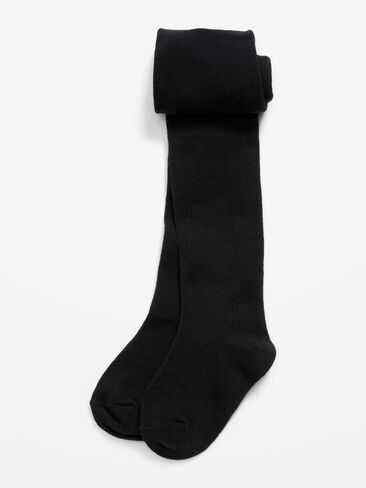 Old Navy Soft-Knit Solid Tights for Toddler Girls - Black Jack in Saudi Arabia