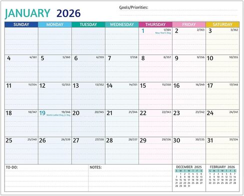 2025-2026 Magnetic Calendar for Refrigerator - 2 Year Calendar from Jan 2025 - Dec 2026, 8 x 10 In, 24 Monthly Magnetic Fridge Calendar with Strong Magnets, Thick Paper, Ample Space for Easy Planning in Kuwait