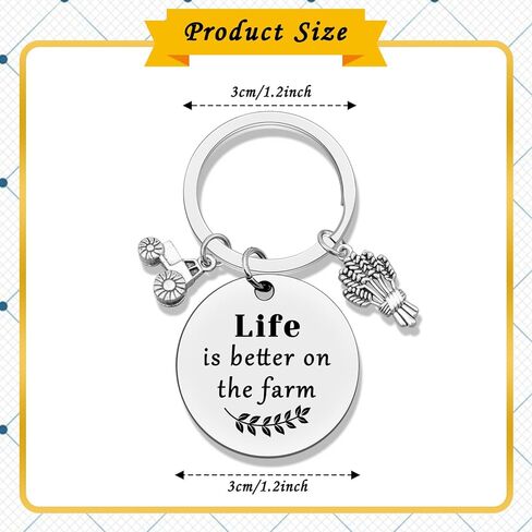 Funny Farmer Gifts for Men Women Rancher Gift Farmer Birthday Present Keychain Farm Tractor Gift Peasantry Theme Present Farm Lover Presents in Saudi Arabia