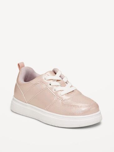Old Navy Shiny Faux-Leather Sneakers for Toddler Girls - SHINE in Saudi Arabia
