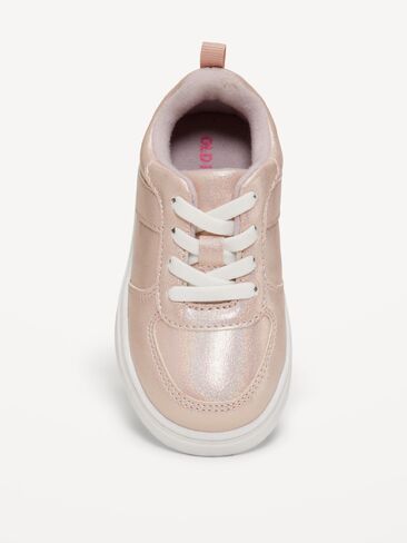 Old Navy Shiny Faux-Leather Sneakers for Toddler Girls - SHINE in Saudi Arabia