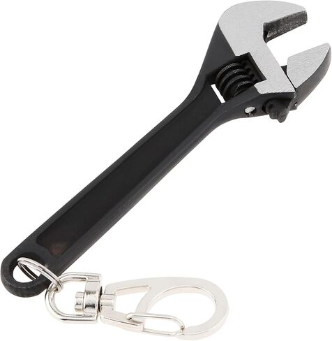 Mini Wrench Tool Keychain, Spanner Keyring Pendant, Keychain Creative Mini Adjustable Wrench Key Chain (Black) in Saudi Arabia