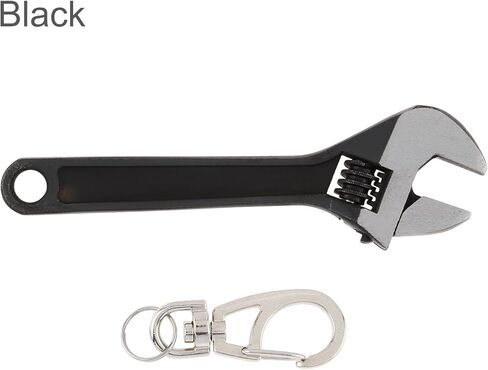 Mini Wrench Tool Keychain, Spanner Keyring Pendant, Keychain Creative Mini Adjustable Wrench Key Chain (Black) in Saudi Arabia