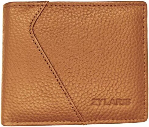 ZYLARIS Men's Wallet, Classic Slim Bifold Leather Wallet, RFID Blocking, 7Card Slots, Multiple Compartments, Minimalist Design for Front Pocket(Jet Black) in Saudi Arabia