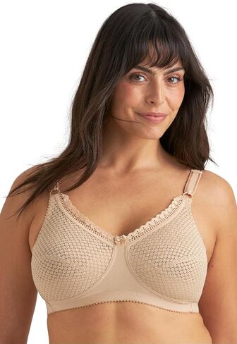 Miss Mary of Sweden Cotton Dots Womens Non-Wired Supportive Bra with Pattern in Saudi Arabia