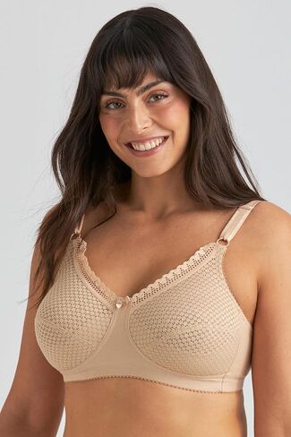 Miss Mary of Sweden Cotton Dots Womens Non-Wired Supportive Bra with Pattern in Saudi Arabia