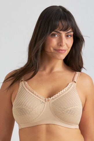 Miss Mary of Sweden Cotton Dots Womens Non-Wired Supportive Bra with Pattern in Saudi Arabia