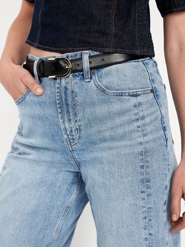 Old Navy High-Waisted Barrel Ankle Jeans - Light Wash in Saudi Arabia
