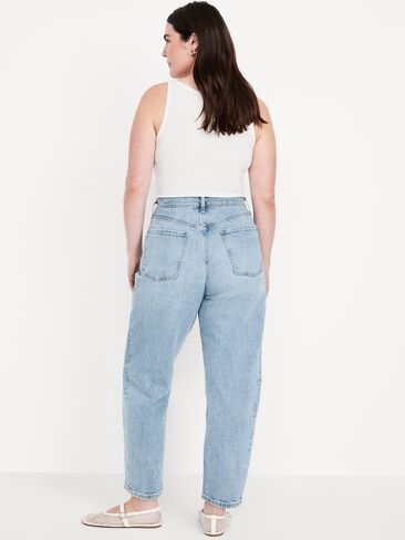 Old Navy High-Waisted Barrel Ankle Jeans - Light Wash in Saudi Arabia