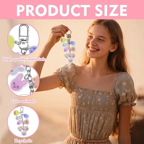 Awjuns SK-Z Acrylic Keychain Set - Premium Quality, Cute Cartoon Design, Durable, Perfect for Stray Fans, Ideal Gift for Birthdays, Graduation, and Holidays in Saudi Arabia