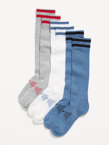 Old Navy Knee High Go-Dry Soccer Socks 3-Pack for Boys - Scotty Red in Saudi Arabia