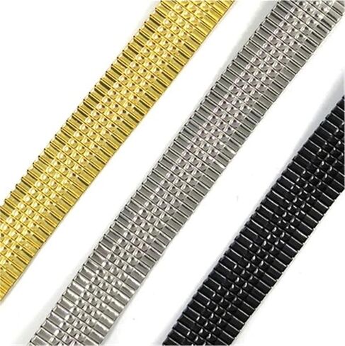 16-22mm Stainless Steel Elastic Watch Band Metal Stretch Expansion Wrist Strap For Men Women Universal Bracelet in Saudi Arabia
