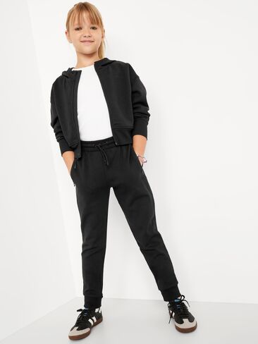 Old Navy Slim High-Waisted Dynamic Fleece Joggers for Girls - Black Jack in Saudi Arabia