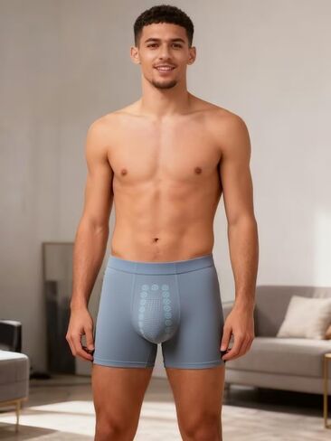 Men's【Massage Magnetic Boxers】 Mid Waist Underwear - Breathable Workout Shorts with Anti-Chafing Design in Saudi Arabia