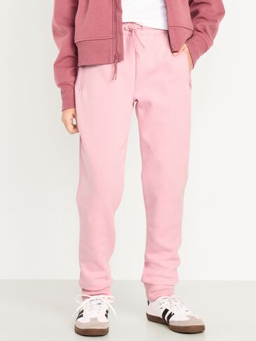 Old Navy Slim High-Waisted Dynamic Fleece Joggers for Girls - Light Pink in Saudi Arabia