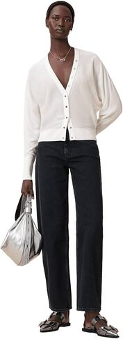 AllSaints Womens Honor V Cardigan Black Size Large in Saudi Arabia