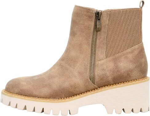 Corkys Footwear Hey Girl Take A Hike Bootie - حذاء أنيق للكاحل مع جورب خلفي، وكعب 2.5 بوصة، وسحابات جانبية كاملة، وحلقة سحب، ونعل داخلي مريح من مادة EVA in Saudi Arabia