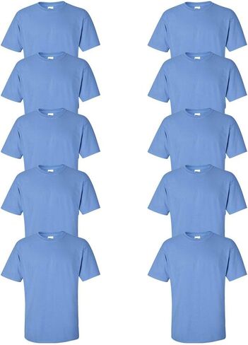 Gildan Men's 10-Pack Heavy Cotton Adult T-Shirt (G5000) MED-Carolina in Saudi Arabia
