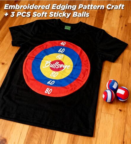 تي شيرت للأطفال على شكل لوح رمي السهام مع كرة لزجة، قمصان مرحة للعبة التفاعلية للأطفال، حفلة رياضية ممتعة واللعب النشط للأطفال in Kuwait