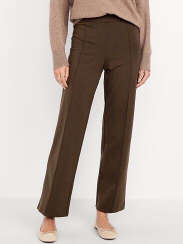 Old Navy Extra High-Waisted Stevie Straight Pants - BLACK COFFEE in Saudi Arabia