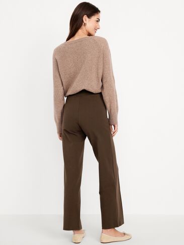 Old Navy Extra High-Waisted Stevie Straight Pants - BLACK COFFEE in Saudi Arabia