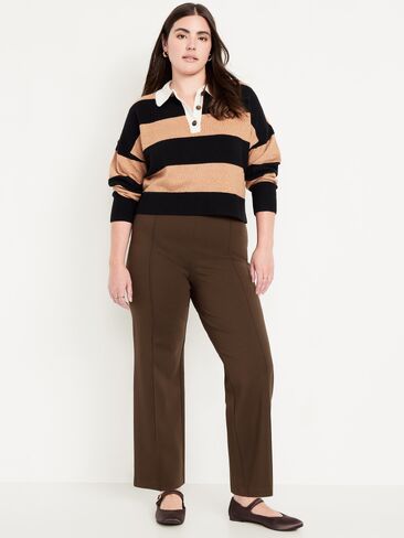 Old Navy Extra High-Waisted Stevie Straight Pants - BLACK COFFEE in Saudi Arabia