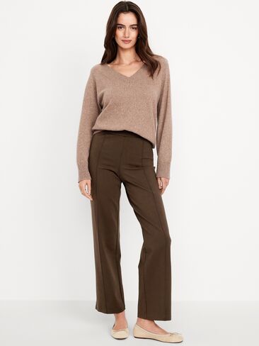 Old Navy Extra High-Waisted Stevie Straight Pants - BLACK COFFEE in Saudi Arabia