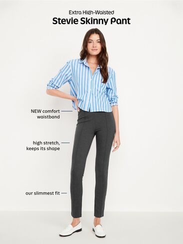 Old Navy Extra High-Waisted Stevie Skinny Pants - Black Jack in Saudi Arabia