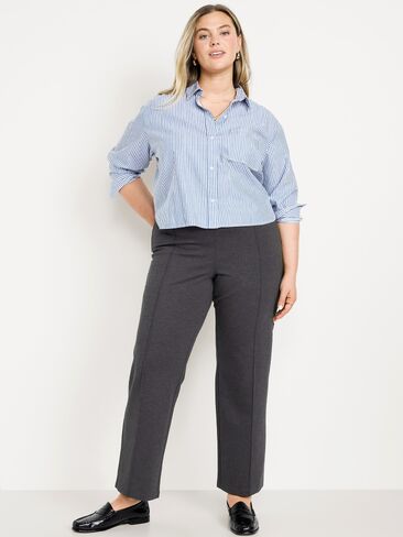 Old Navy Extra High-Waisted Stevie Straight Pants - Original Gray in Saudi Arabia