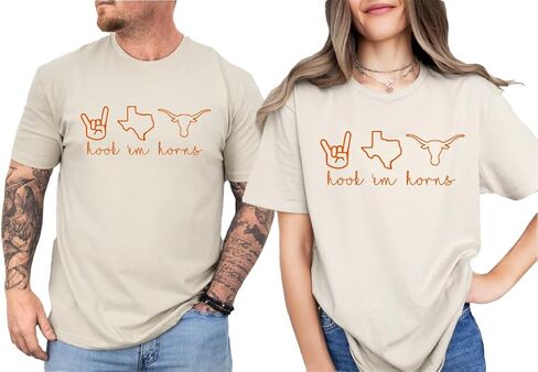 Hook Em Horns Sweatshirt, Texas Sweatshirt, Texas Shirt, Austin Shirt and Sweatshirt Multicolor in Saudi Arabia