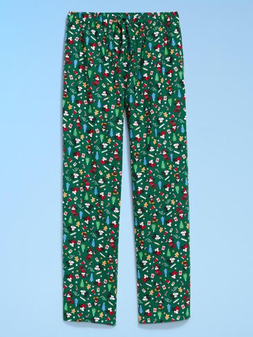 بنطال بيجامة من الفلانيل مطبوع من Old Navy x Disney للرجال - Mickey & Minnie Holiday (يتوافق مع المشاهير!) in Saudi Arabia