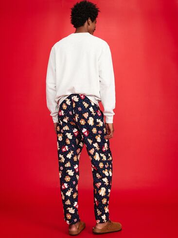 بنطلون بيجامة Old Navy Old Navy x Disney مطبوع من الفلانيل للرجال - حفلة ديزني كوكيز (تطابق المشاهير!) in Saudi Arabia