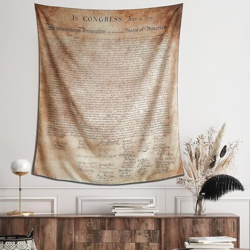 NAVNAWM Declaration of Independence Tapestry Poster Home Art Wall Decro for Dorm Bedroom 51×59 Inches in Saudi Arabia
