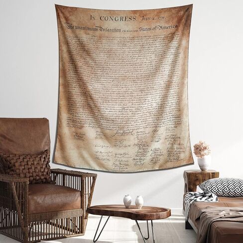 NAVNAWM Declaration of Independence Tapestry Poster Home Art Wall Decro for Dorm Bedroom 51×59 Inches in Saudi Arabia