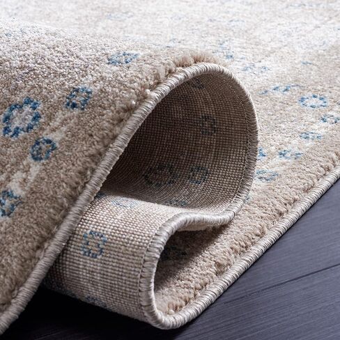 مجموعة SAFAVIEH صوفيا 2'2" × 8' سجادة عداء أسمر/أزرق SOF330A عتيقة شرقية متعثرة غير قابلة للتساقط، مدخل بهو غرفة المعيشة، غرفة النوم، سجادة عداء المطبخ in Saudi Arabia