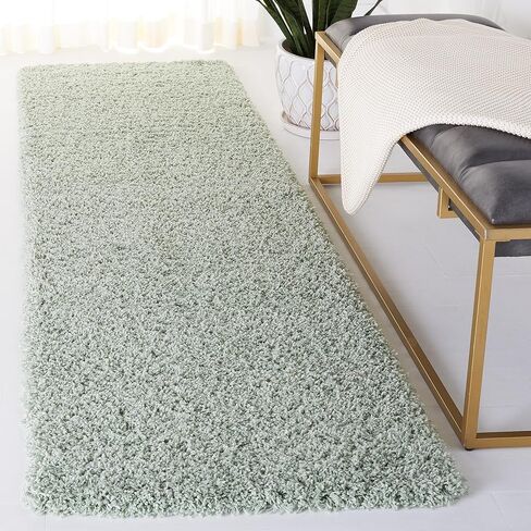 SAFAVIEH Laguna Shag Collection Accent Rug - 2'3" x 4', Beige, Solid Design, Non-Shedding & Easy Care, 2-inch Thick Ideal for High Traffic Areas in Entryway, Living Room, Bedroom (SGL303B) in Saudi Arabia