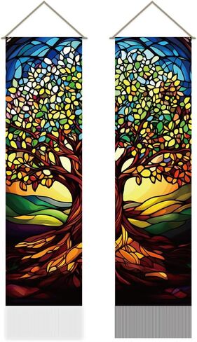 AHANDMAKER Pack of 2 Medieval Viking Tapestries, Armor Knight Vertical Long Tapestry, Doorway Curtain Tassel Wall Hanging for Bedroom Living Room, 13 x 51 Inch in Saudi Arabia