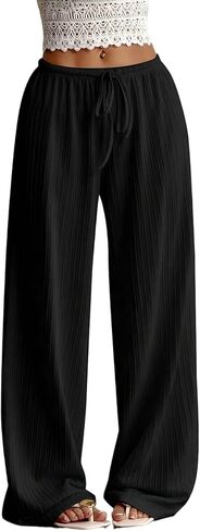 QJQ Women's Wide Leg Sweatpants Drawstring Waist Straight Long Pants Casual Loose Baggy Workout Sweatpants in Saudi Arabia