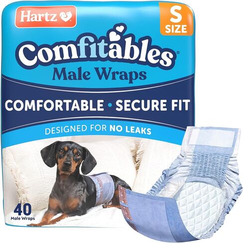 New! Hartz® Comfitables® Disposable Male Dog Wraps with Stretchy Waistband, Large 24 Count in Saudi Arabia