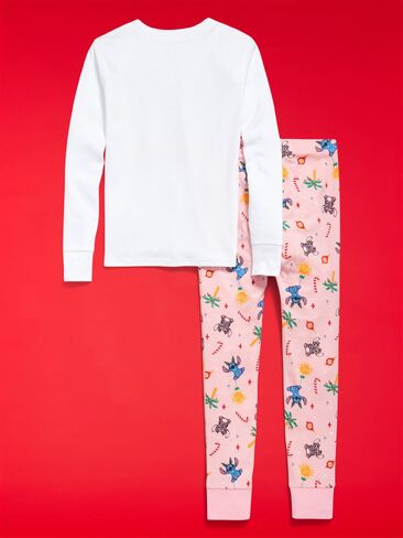 Old Navy Old Navy x Disney Gender-Neutral Graphic Snug-Fit Pajama Set for Kids - Pink Stitch (Match The Fam!) in Saudi Arabia
