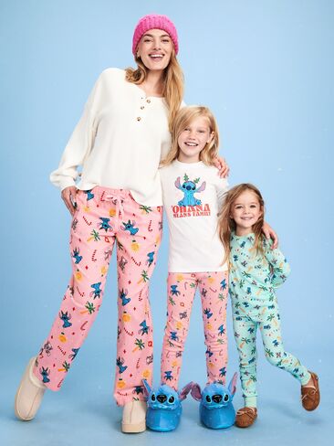 Old Navy Old Navy x Disney Gender-Neutral Graphic Snug-Fit Pajama Set for Kids - Pink Stitch (Match The Fam!) in Saudi Arabia