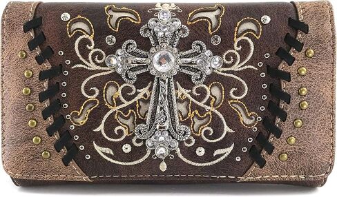 Zelris Spring Bloom Western Cross Women Crossbody Wrist Trifold Wallet in Saudi Arabia